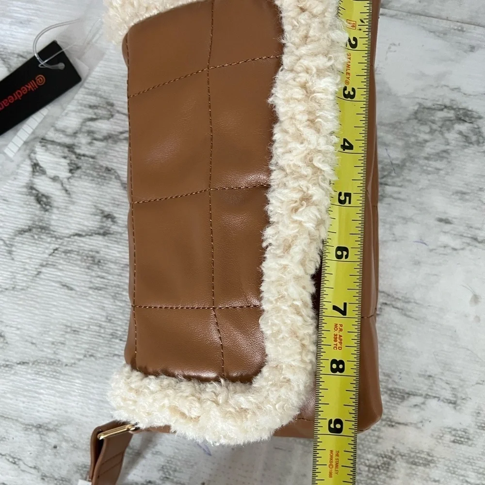Like Dreams Quilted Shearling Crossbody Bag - Picture 9 of 10